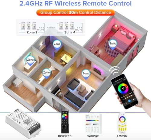 BTF-LIGHTING C04W WiFi Controller for 5pin RGBW(+ R G B W) LED Strip - Image 3