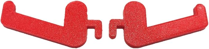 Replacement pair of mounting pegs compatible with IKEA SKADIS PEGBOARD - various colors and models - new 3d printed parts (Red, 1 Hook) by Handmade