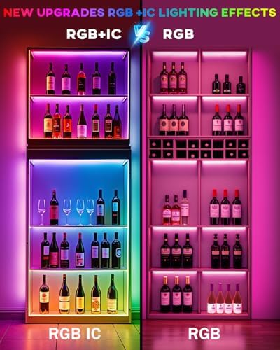 Keiurot 4 Pre-Cut RGB LED Strip Lights with App Remote Control, 5V USB - Image 5