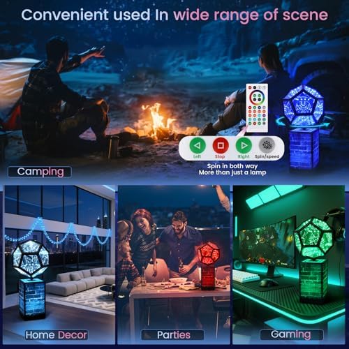 Rotatable Infinity Dodecahedron Mirror Light, RGBW Abyss Lamp - Image 6