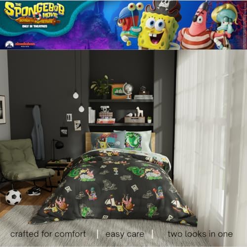 Spongebob Squarepants Movie Kids Full Size Bedding Set with Roblox UGC Reward Included – 7-Piece Super Soft Cozy Reversible Comforter & Sheet Set (Officially Licensed Product) by Franco - Image 5