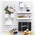 Wall-Mounted Pegboard Kit, 25.2" x 25.2" Organizer Panel – Large, Cost-Effective & Nail-Free Installation White by RIVTUNTOOLS