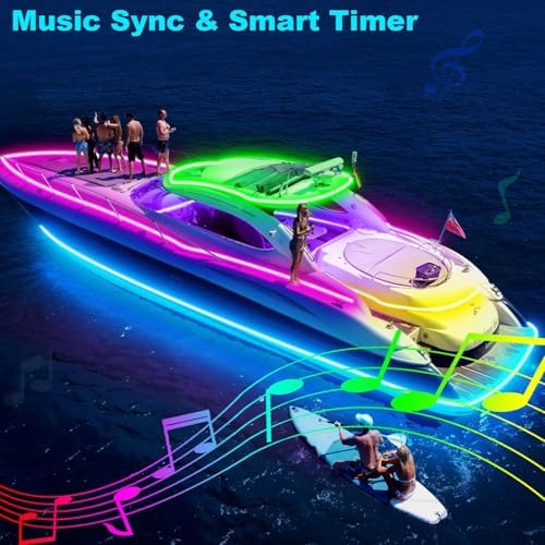Boat Led Light 66FT, 12V RGB Waterproof Pontoon Boat Lights Exterior - Image 6