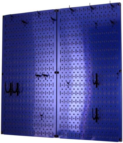 Wall Control Kitchen Pegboard Organizer Pots and Pans Storage Rack Organization Kit with Blue Pegboard and Blue Accessories - Image 2