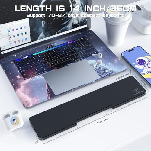 Acrylic Keyboard Wrist Rest - TENKEYLESS 80% Keyboard- Mechanical Keyboards Ergonomic Palm Rest for Computer Keyboard,Anti-Slip Base,Wrist Pad for Laptop,Office & Home-Easy Typing (Black) - Image 4