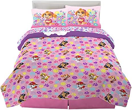 Franco Kids Bedding Super Soft Comforter and Sheet Set, 5 Piece Full Size, Paw Patrol Girls - Image 2