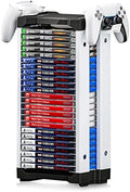 Nargos Video Game Storage Tower Universal for PS5/PS4/PS3/PS2/Xbox One/Xbox 360 And Xbox Series X/S/Wii/Switch/Switch 2 Game Cases, DVD And Blu-Ray Disks, Organizer Para Juegos, Regalo Gamer (23 Pcs) by Nargos