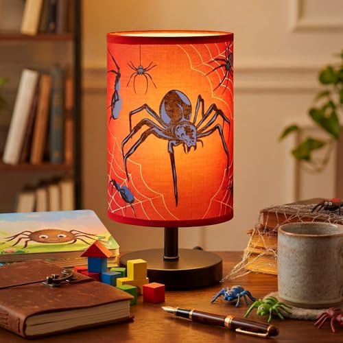 Glooglitter Spider Table Lamps Gifts 3 Colors Dimmable Lights 11.02 x 5.12 Inch Themed Decorative Nightlight Fashion Bedroom Bedside Lamps for Room Bedroom Desk Home Decor Birthday Gifts - Image 6