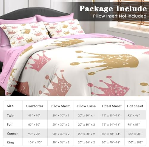 Pamnest Full Comforter Set with Sheets, 7 Pieces Cute Kids Bedding - Image 6