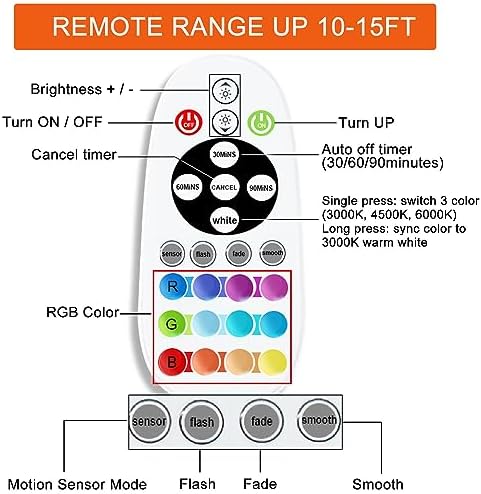 Diomart Under Cabinet Lighting Wireless, Motion Sensor Light Indoor, 2 Pack - Image 3