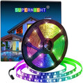 SUPERNIGHT 5050 RGB LED Strip Lights, 32.8ft, 600 LEDs, Black PCB by SUPERNIGHT