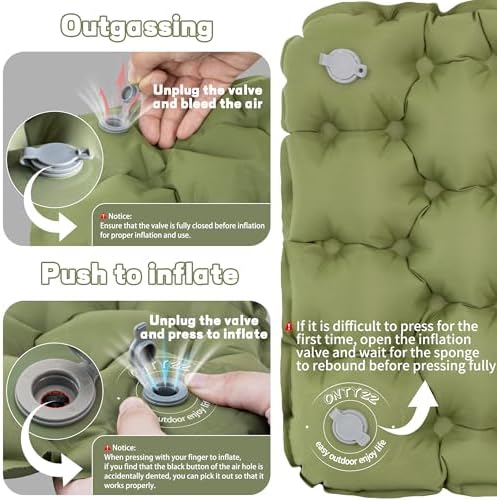 ONTYZZ Inflatable Seat Cushion Lightweight Airplane Seat Cushion | Stadium Seat Travel Cushion for Climbing Hiking Office Airplane - Image 4