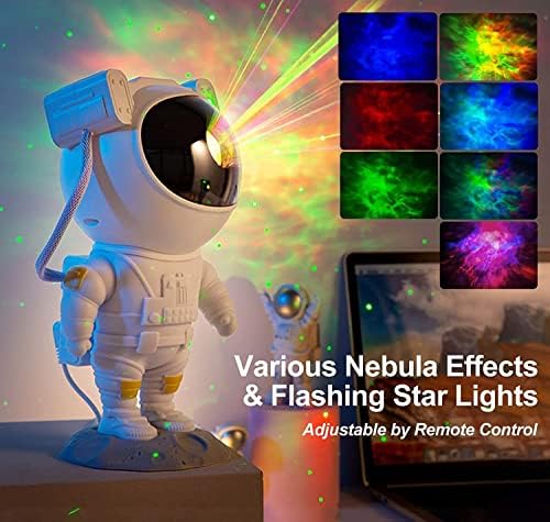 Kids Astronaut Star Projector Night Light - Galaxy Space Lamp with Remote, 8 Nebula Effects, Timer, 360° Rotating Head, Cool Room Decor, Birthday Christmas Gift for Children Teens - Image 2