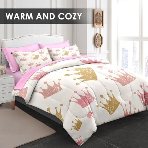 Pamnest Full Comforter Set with Sheets, 7 Pieces Cute Kids Bedding - Image 2