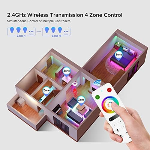 BTF-LIGHTING RB4 2.4G Wireless Touch RF Remote for PWM or SPI RGBCCT LED - Image 3