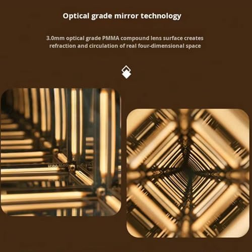 Infinity Hyper Cube LED Light, Infinite Space Abyss Lamp, One Touch Control Switch Endless Abyss Lighting Effect, DIY Assembly Creative LED Module Light Box for Gaming Desk Nightstand (Warm Colors) - Image 4