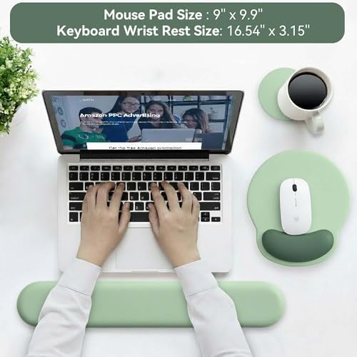 Mouse Pad with Keyboard Wrist Rest,Ergonomic Mousepad Support Set - Image 4