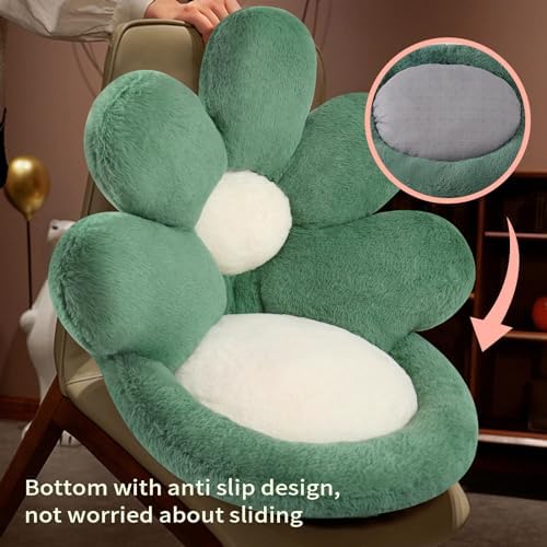 Ditucu Flower Shape Chair Pillow Cute Seat Cushion 21 inch Comfy Lazy Sofa Floor Pillows Dorm Seating for Bedroom Decor Green - Image 5