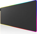 KTRIO RGB Large Gaming Mouse Pad, 31.5 x 15.7 in, RGB Black, XXL | Smooth Micro-Weave Surface, RGB Lighting Design, Non-Slip Rubber Base, Durable Stitched Edges, Office & Home Use by KTRIO