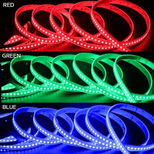 Outdoor RGBCCT LED Strip Light, 112 LEDs/m High Density, 24V 16.4FT Flexible RGB Color Changing LED Tape Light with 2700K-6500K Tunable White (IP67 Waterproof 14MM Width) - Image 4
