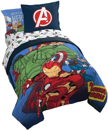 Jay Franco Kids Bed Set, Blue, Avengers, 7 Piece Full by JayFranco