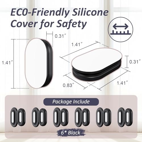 Silicone Magnetic Remote Control Holder Wall Mount for TV Fan 6 Pack - Image 4