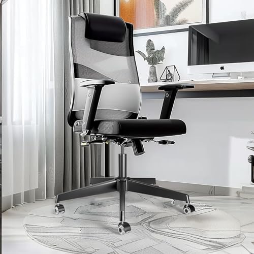 MASTERY MART 28 Inch Office Chair Base, Heavy Duty 2400 Lbs, Reinforced Metal Desk Chair Replacement, Universal Gas Cylinder Hole Caster Socket, Matte Black - Image 2