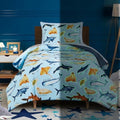 Twin Bedding Sets for Boys - 5 Pieces Ocean Bedding Twin Comforter Set by KaleidoSpaceHomeCollection