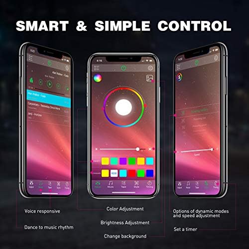 Nilight RGB LED Rock Lights Kit, 4 pods Underglow Multicolor Neon Light Pod with Bluetooth App Control Flashing Music Mode Wheel Well Light for Truck ATV UTV RZR SUV - Image 4