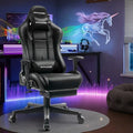 GTPLAYER Gaming Chair with Speakers, Video Game Chairs with Footrest for Adults, Ergonomic Computer PC Gamer Reclining Chair(Dark-Black) by GTPLAYER