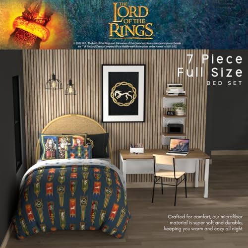 The Lord of the Rings: The War of the Rohirrim Bedding 7 Piece Super Soft Cozy Reversible Comforter and Sheet Set with Sham, Full, (Officially Licensed Product) By Franco - Image 4