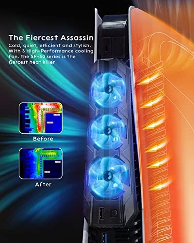 PS5 Cooling Fan (Not for Slim/Pro) High-Efficiency Cooler with USB3.0 - Image 4