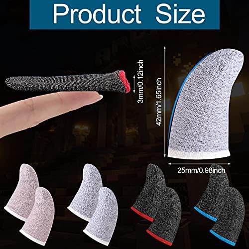 Geyoga 40 Pcs Gaming Finger Sleeves Mobile Touchscreen, Mixed Colors - Image 2