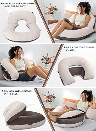 INSEN Reading Pillow, Back Pillow for Sitting in Bed and Couch, Gaming Pillow for Adults, Sit Up Support for Bed - Image 6