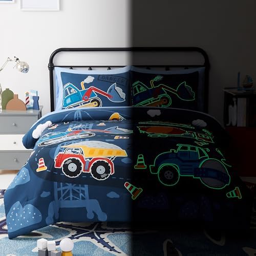Full Size Comforter Sets for Boys - 7 Pieces Truck Full Size Bedding Set by KaleidoSpaceHomeCollection