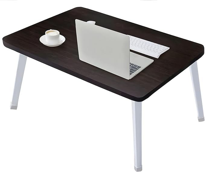 Foldable Laptop Desk for Bed, Bed Laptop Table, Foldable Portable Lap Bed Tray, 23.6 Inch Floor Table for Drawing, Reading and Writing, Black by LKBBC