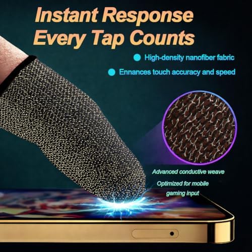 Bluradio 6 Pack Gaming Finger Sleeves for Mobile Gaming - Image 2