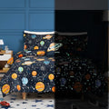 Boys Full Size Bedding Set -4 Pieces Space Bedding Full Size Comforter Sets by KaleidoSpaceHomeCollection