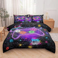 NINENINE Boys Gaming Bedding Sets, 6PCS Full Size Bedding Sets, Bed in A Bag Comforter Sets (1Comforter, 1Flat Sheet, 1Fitted Sheet, 1Cushion Cover, 2Pillowcases) by NINENINE