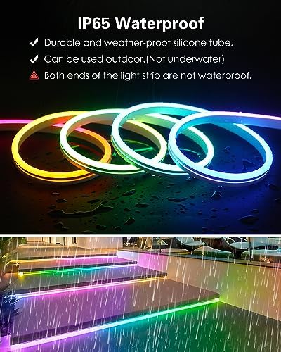 ALITOVE Addressable Neon LED Strip Light WS2811 16.4ft Room Decor Flexible - Image 4
