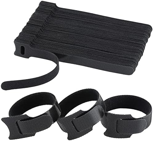 MVYC 120PCS 6 Inch Reusable Cable Ties Wire Ties Cord Organizer Cable Organizer Adjustable Management Black by SyncYourLifeWithMVYC