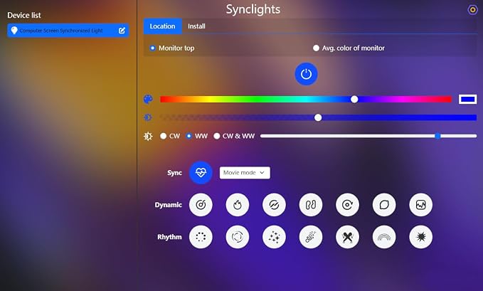 Monitor LED Backlights, RGB Screen Desk Light PC, Computer Light Bar Behind Monitor, LEDs for Desk Gaming, USB Port, LED Strip Lights that Sync with Screen Color or Music(32 inches) - Image 9