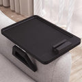 Couch Arm Tray with 360°Phone,Bamboo Folding Sofa Tray,Sofa Armrest Trays Clip-On Couch Desk for Drinks,Snacks,Phone,Remote Control（Black） by DANFOXER