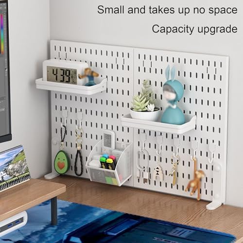 Pegboard Wall Organizer Panels.Clamp Desk with, No Drilling Required, 120 x 40 cm, Stylish Desk Shelf for Home Office & Gaming, Perfect Desk Accessory for Enhanced Productivity - Image 5