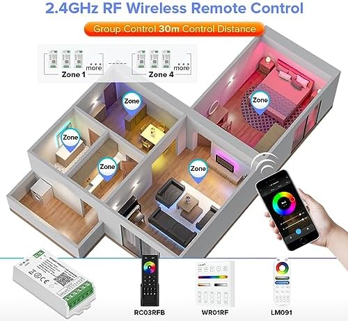 BTF-LIGHTING C05W WiFi Controller for 6pin RGBCCT(+ R G B C W) LED Strip - Image 3