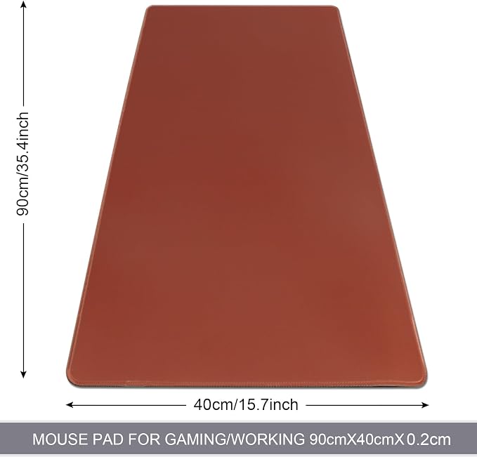 XXL Gaming Mouse Pad 35.4x15.7 Professional Large Mouse Pad & Computer Game Mouse Mat-90x40 Brown - Image 2