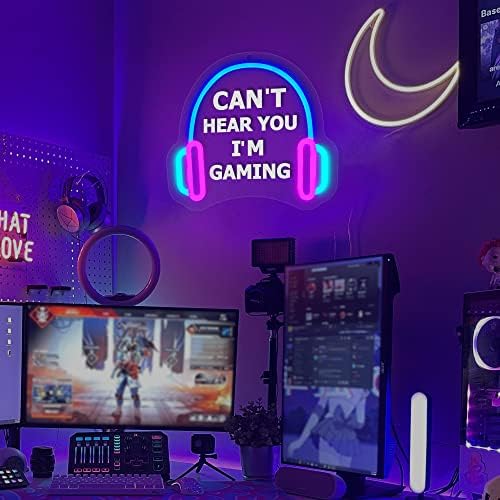 YuanDian Gamer Neon Sign, Can't Hear You I'm Gaming LED Neon Lights for Game Room Wall Decor, Gift Ideas for Boys Gamers Nephew Men Teen Son Grandson - Image 3