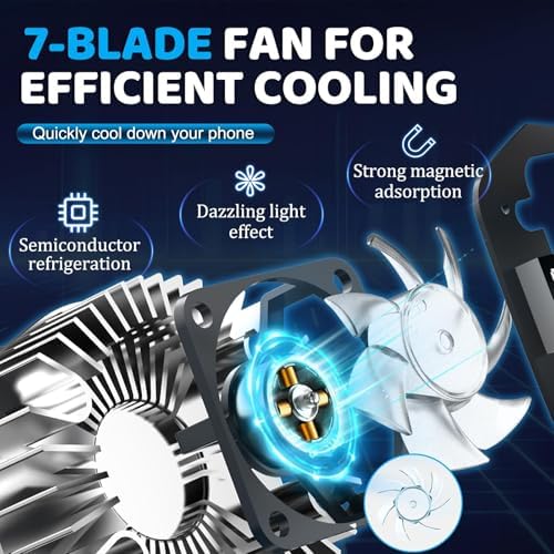 Jremreo 2-in-1 Magnetic & Clip-On Phone Cooler – Semiconductor-Powered Gaming Cell Phone Cooling Fan Radiator for iPhone/Android/iPad/Tablet – Gaming, Video Calls, Live Broadcasting, and Vlog Use - Image 5