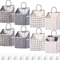 Boao 8 Packs Wall Hanging Storage Bag, Wall Storage Organizer Bags with Hooks, over the Door Hanging Basket for Dormitory Bathroom Bedroom, Living Room Kitchen(Cute Color) by Boao