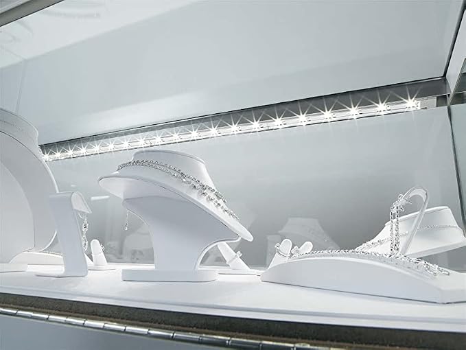 LED Display Light Bar Kit - (4) 16inches Plug-in Linkable Strip Lights for Large Display Cabinet - Series + Parallel Connection - White 6000K - Image 2
